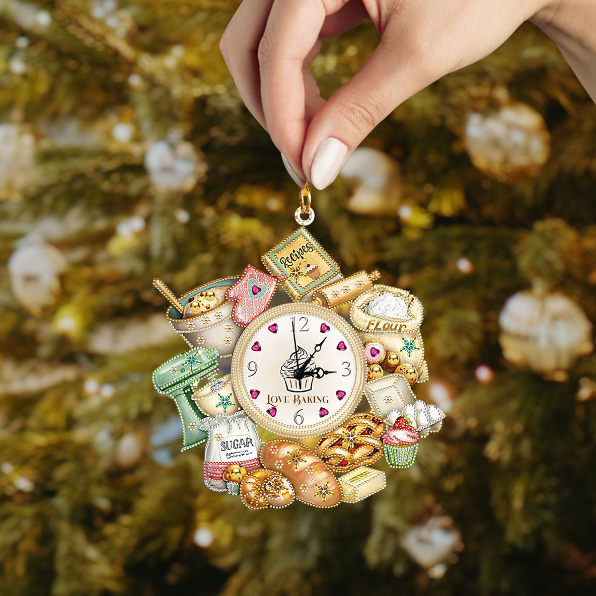 Acrylic Ornament Festive Baking Joy Heartwarming Holiday Decoration