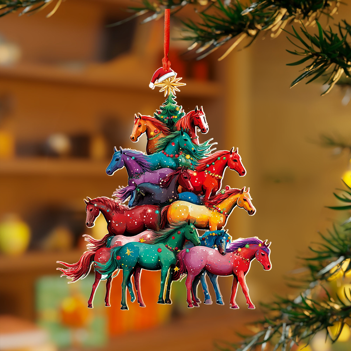 Acrylic Ornament Festive Horse Thoughtful Ornament For Dad