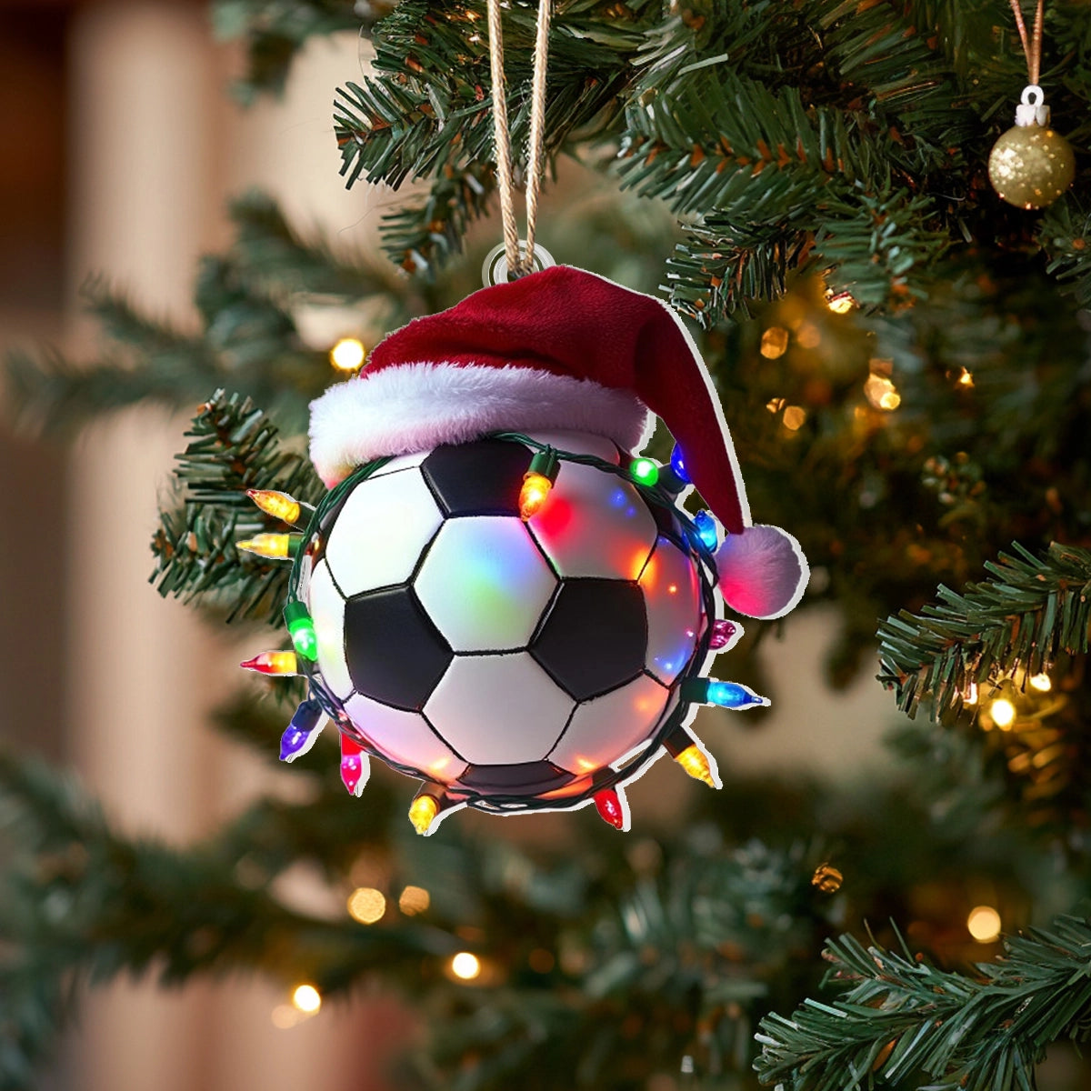 Acrylic Ornament Festive Soccer Spirit Lovely Ornament Gift For Him