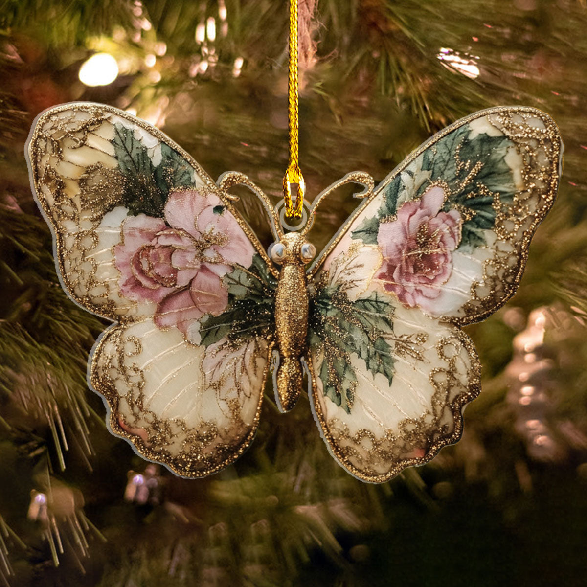 Acrylic Ornament Floral Butterfly Lovely Ornament Gift For Him