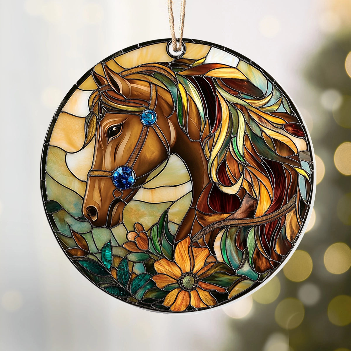 Acrylic Ornament Florals Horse Elegance Perfect Ornament Gift For Her Unique Keepsake Ornament Gift