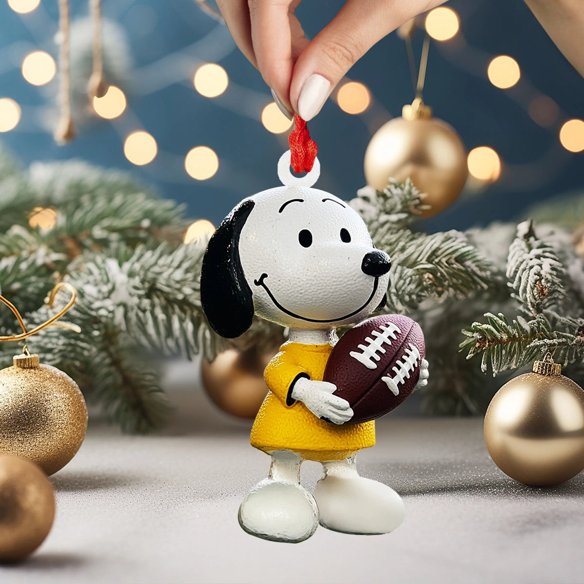 Acrylic Ornament Football Buddy Charming Holiday Home Decoration