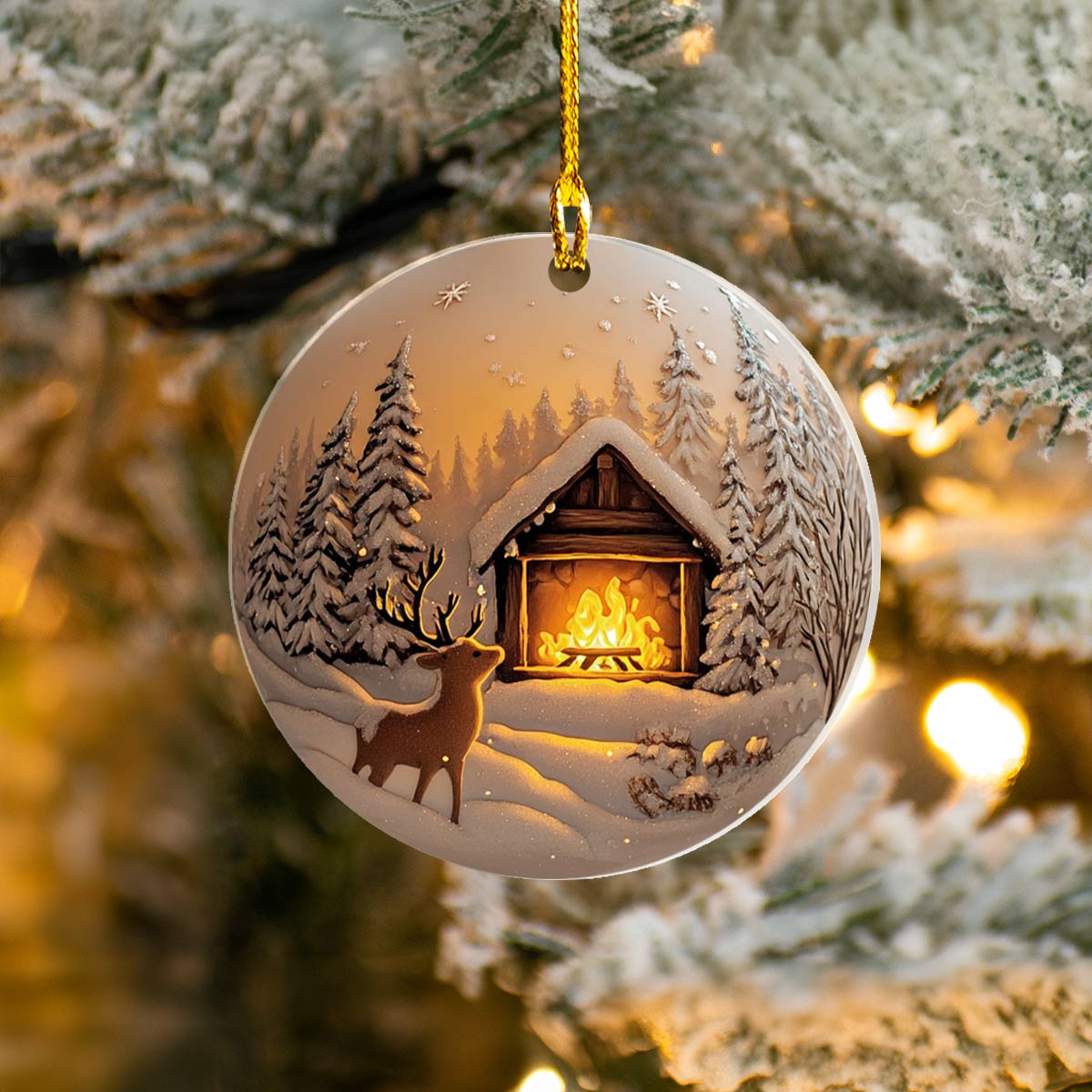 Acrylic Ornament Forest Friends Meaningful Gift For Family Heartwarming Family Ornament Keepsake