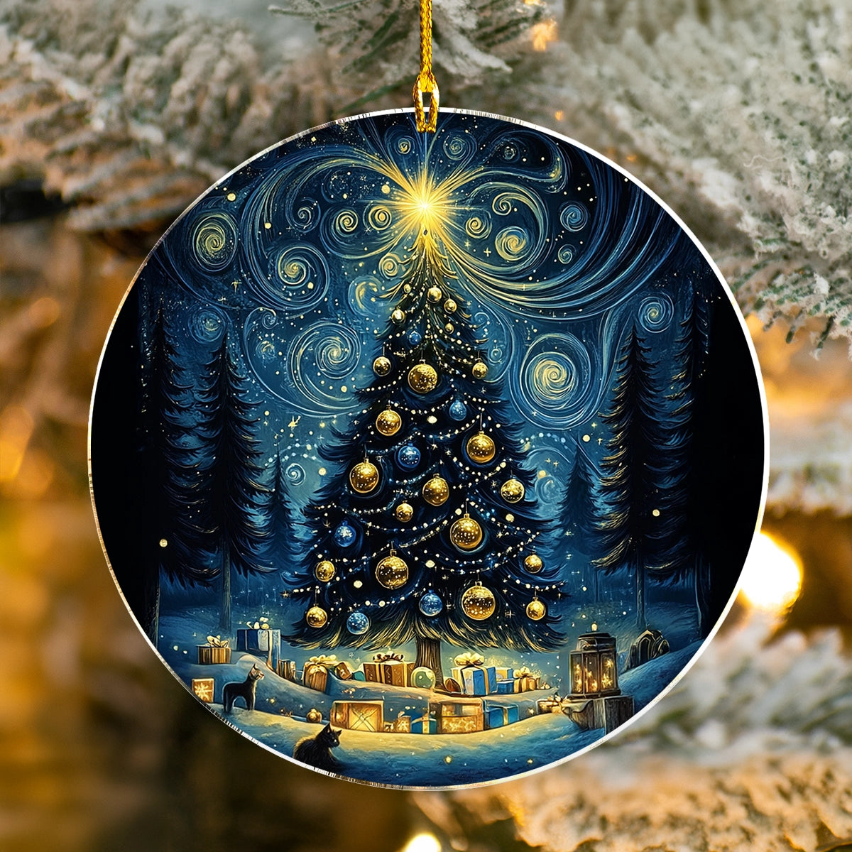 Acrylic Ornament Frosted Pine Cone Christmas Unique Merch Gift Idea Memorable Merch Keepsake