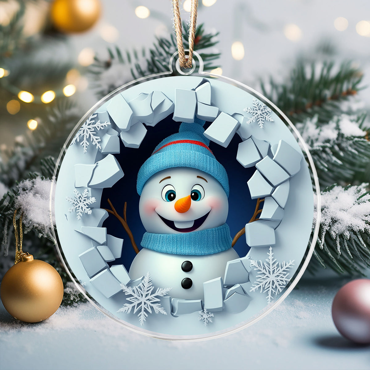 Acrylic Ornament Frosty The Snowman Christmas Joyful Tree Ornament Collection