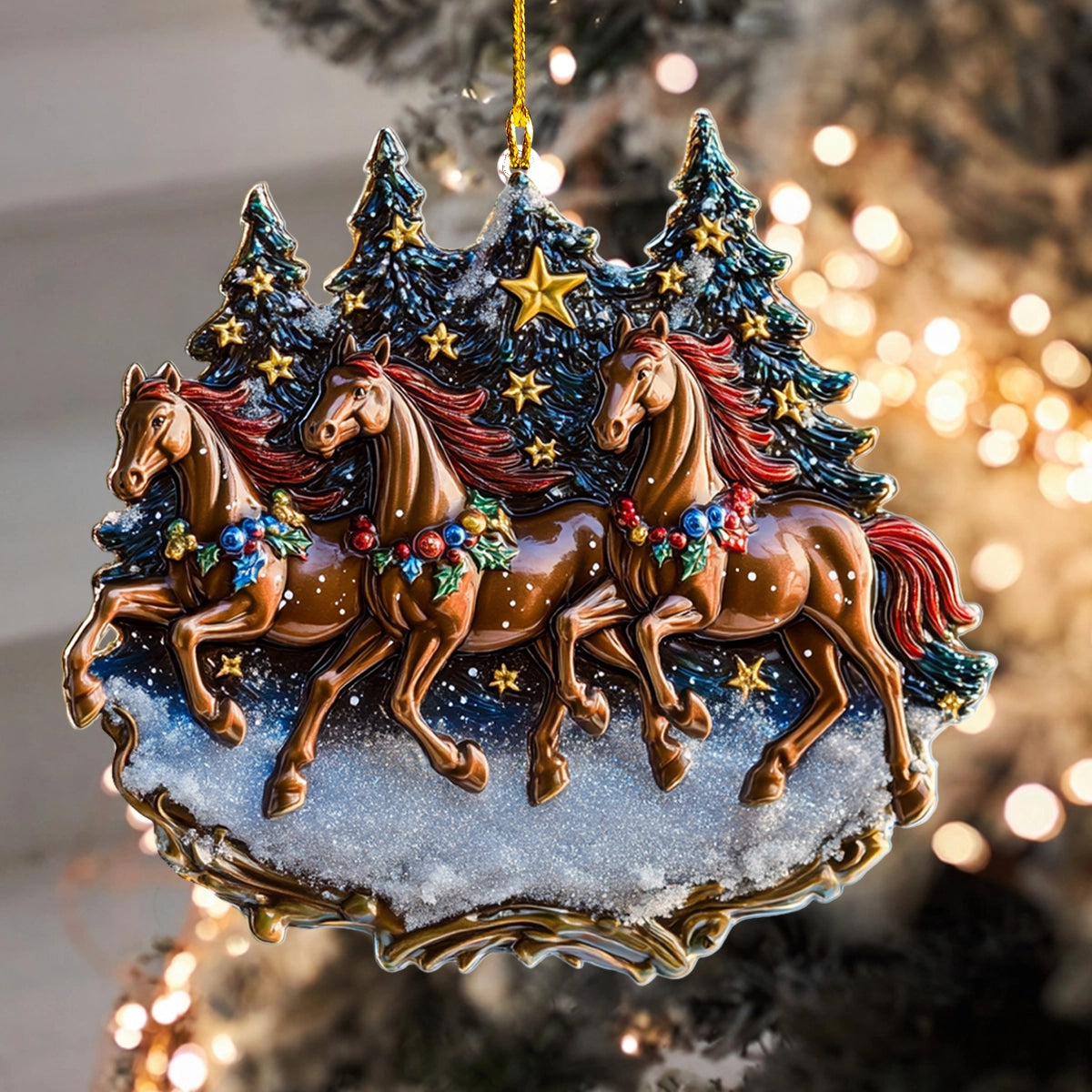 Acrylic Ornament Galloping Through The Holidays Heartfelt Ornament For Mom