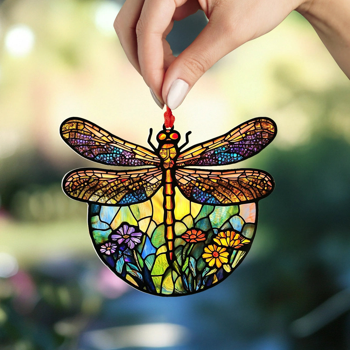 Acrylic Ornament Garden Glow Dragonfly Heartfelt Ornament For Mom
