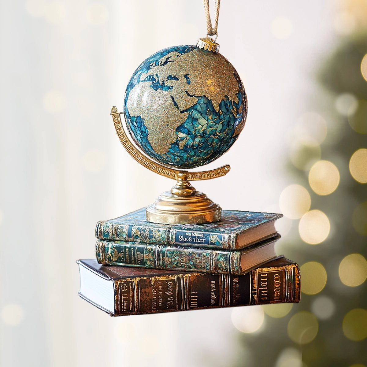 Acrylic Ornament Globe Trotters Library Heartwarming Family Ornament Keepsake