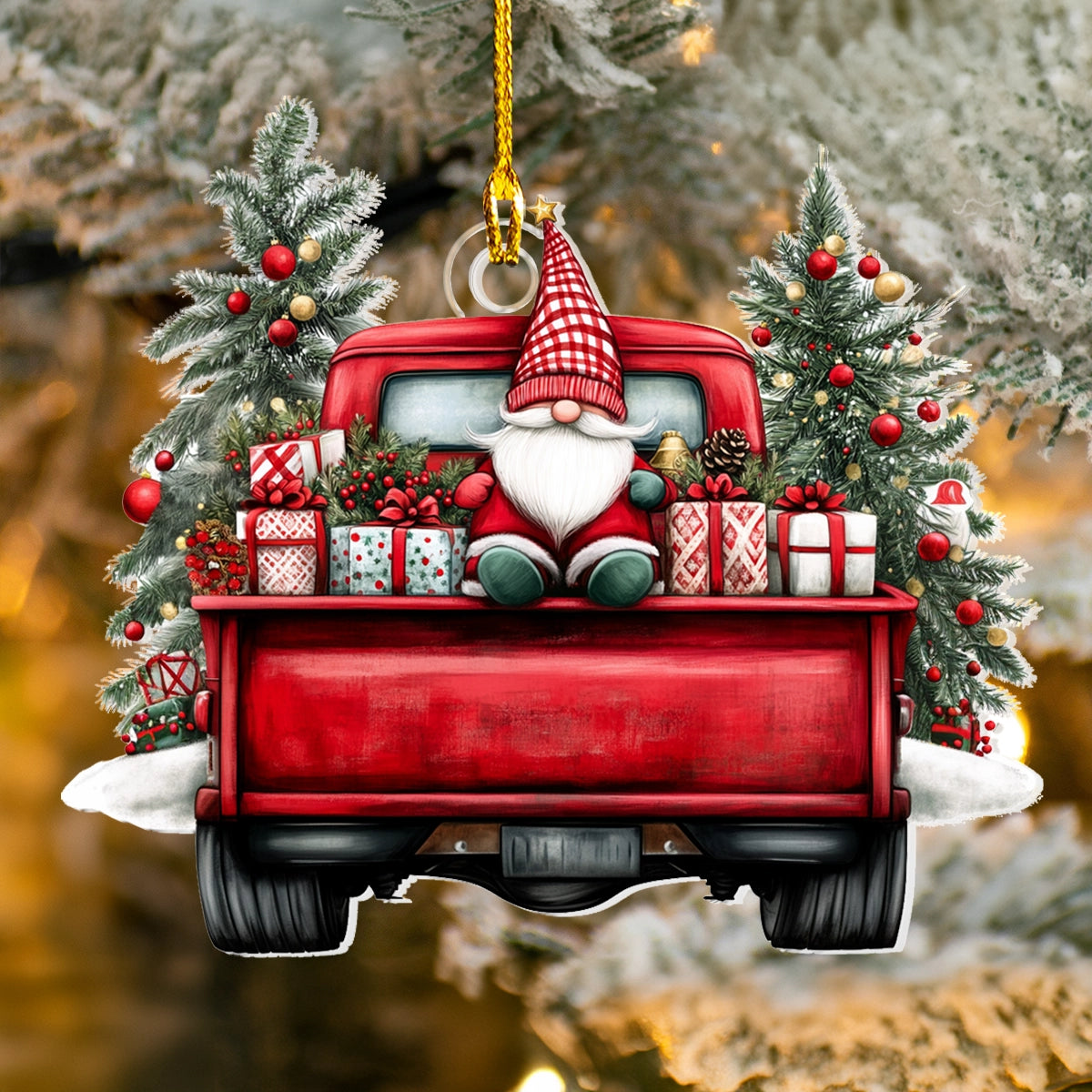 Acrylic Ornament Gnomes Christmas Delivery Charming Ornament For Couples