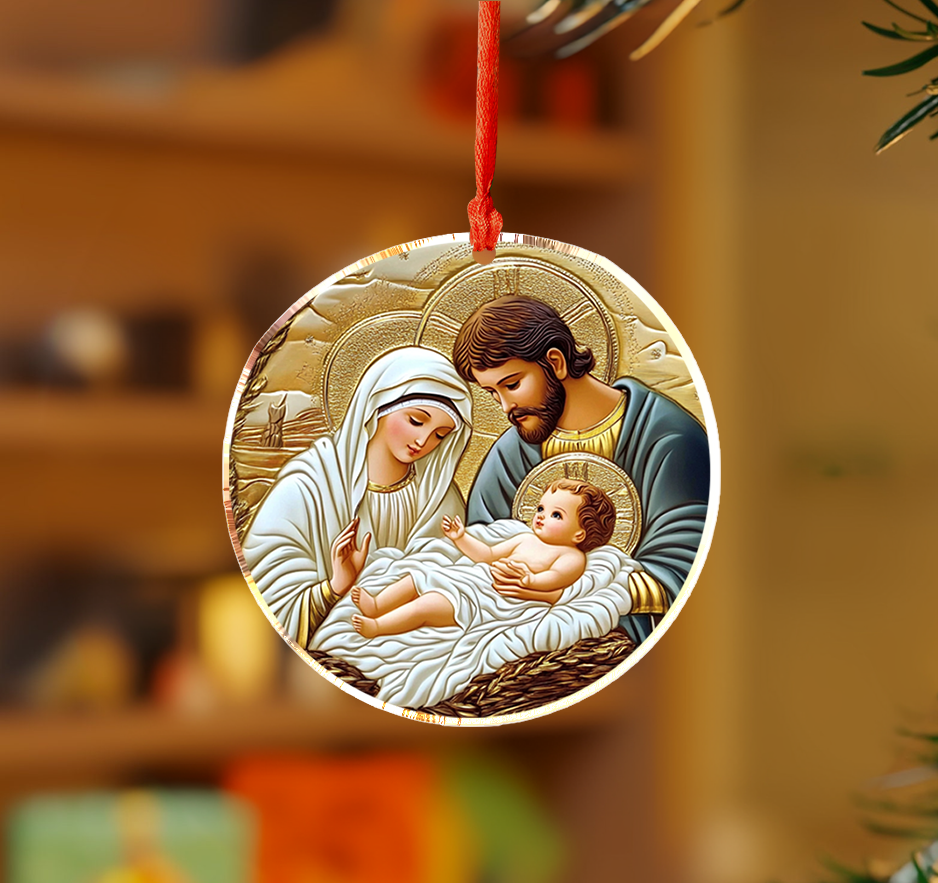 Acrylic Ornament God.2 Unique Merch Gift Idea Special Holiday Tree Decor