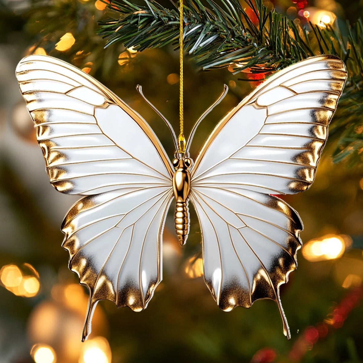 Acrylic Ornament Golden Serenity Butterfly Charming Holiday Home Decoration