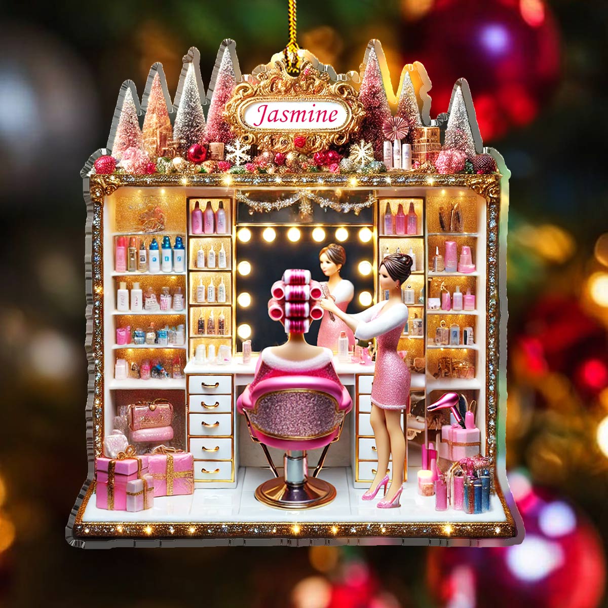 Acrylic Ornament Gorgeous Hair Salon Unique Keepsake Ornament Gift