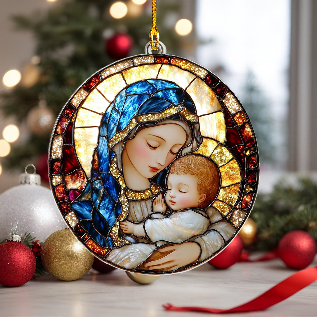 Acrylic Ornament Graceful Embrace Cute Custom Christmas Ornament