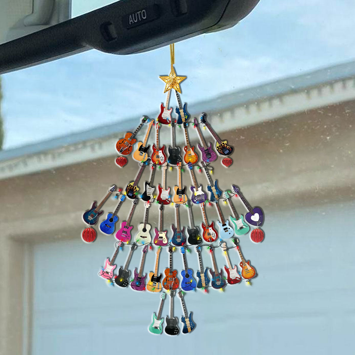 Acrylic Ornament Guitar Christmas Tree.1 Heartwarming Holiday Decoration