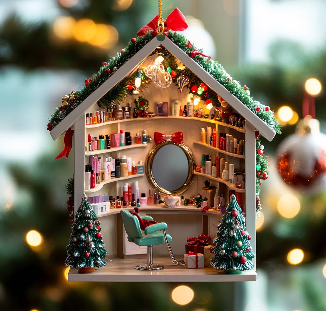 Acrylic Ornament Hairstylists Holiday Unique Merch Gift Idea Beautiful Home Ornament Gift