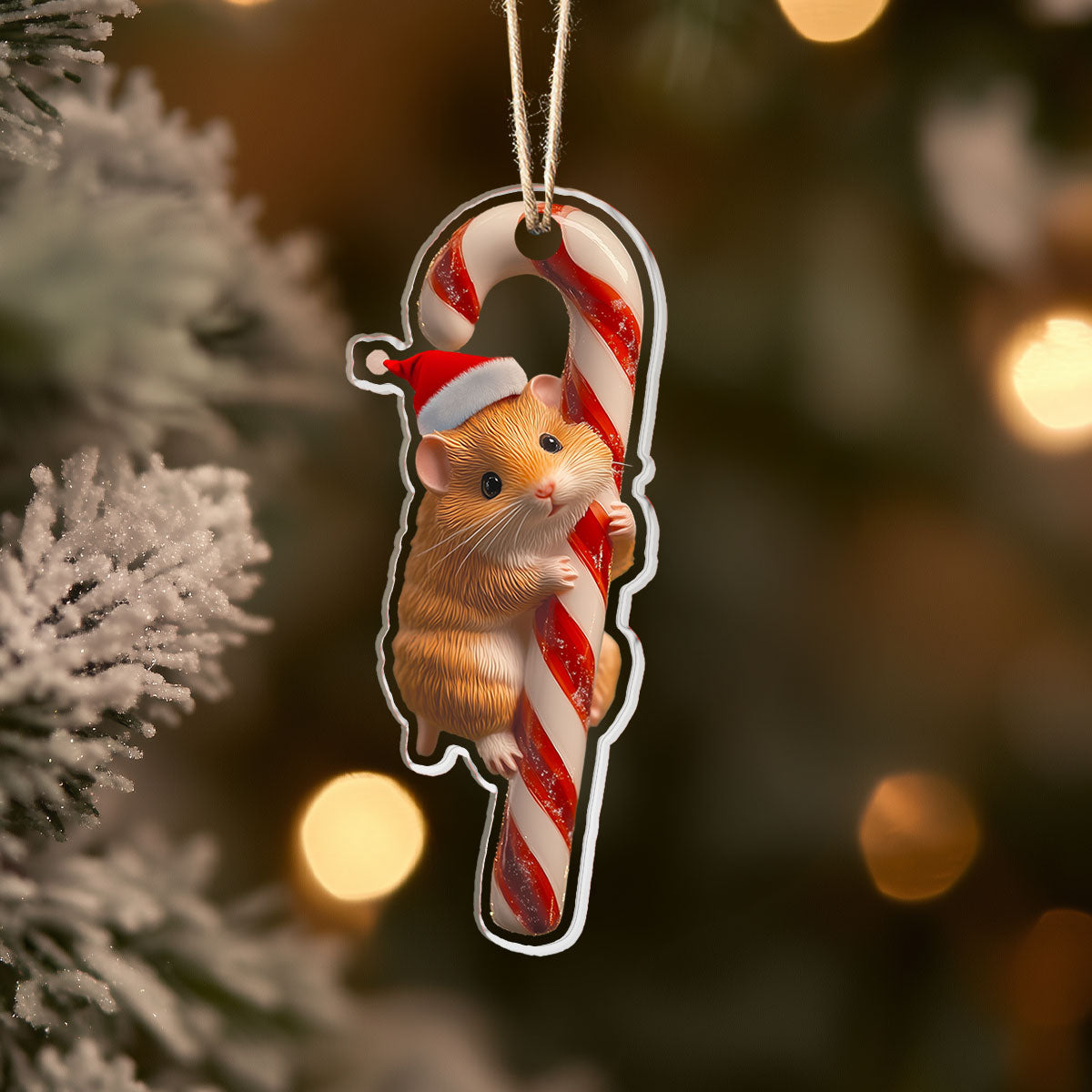 Acrylic Ornament Hamster Holiday Spirit Collection Lovely Holiday Ornament Gift