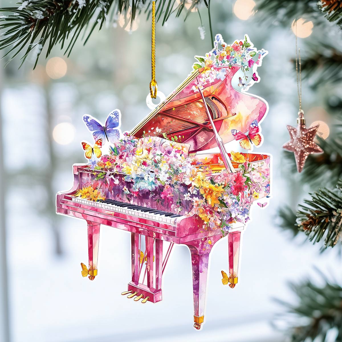 Acrylic Ornament Harmony Of The Holidays Festive Christmas Tree Ornament