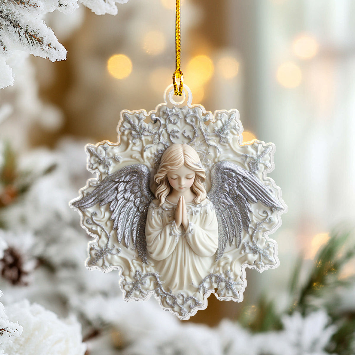 Acrylic Ornament Heavenly Angel Heartwarming Family Ornament Keepsake