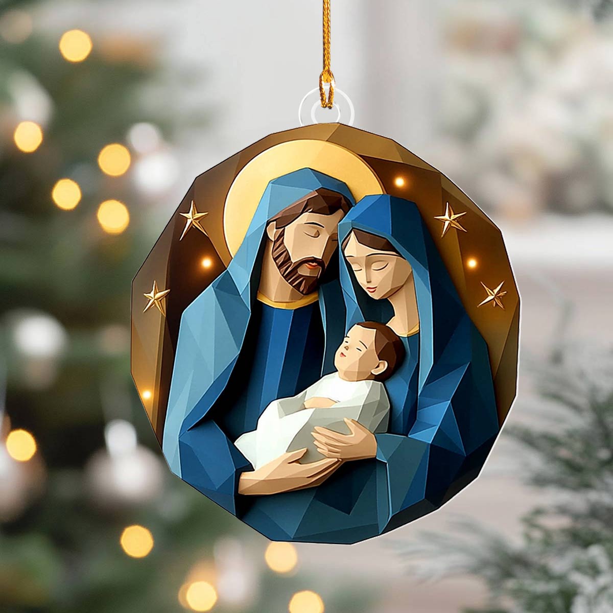 Acrylic Ornament Heavenly Grace.1 Festive Merch Ornament Design