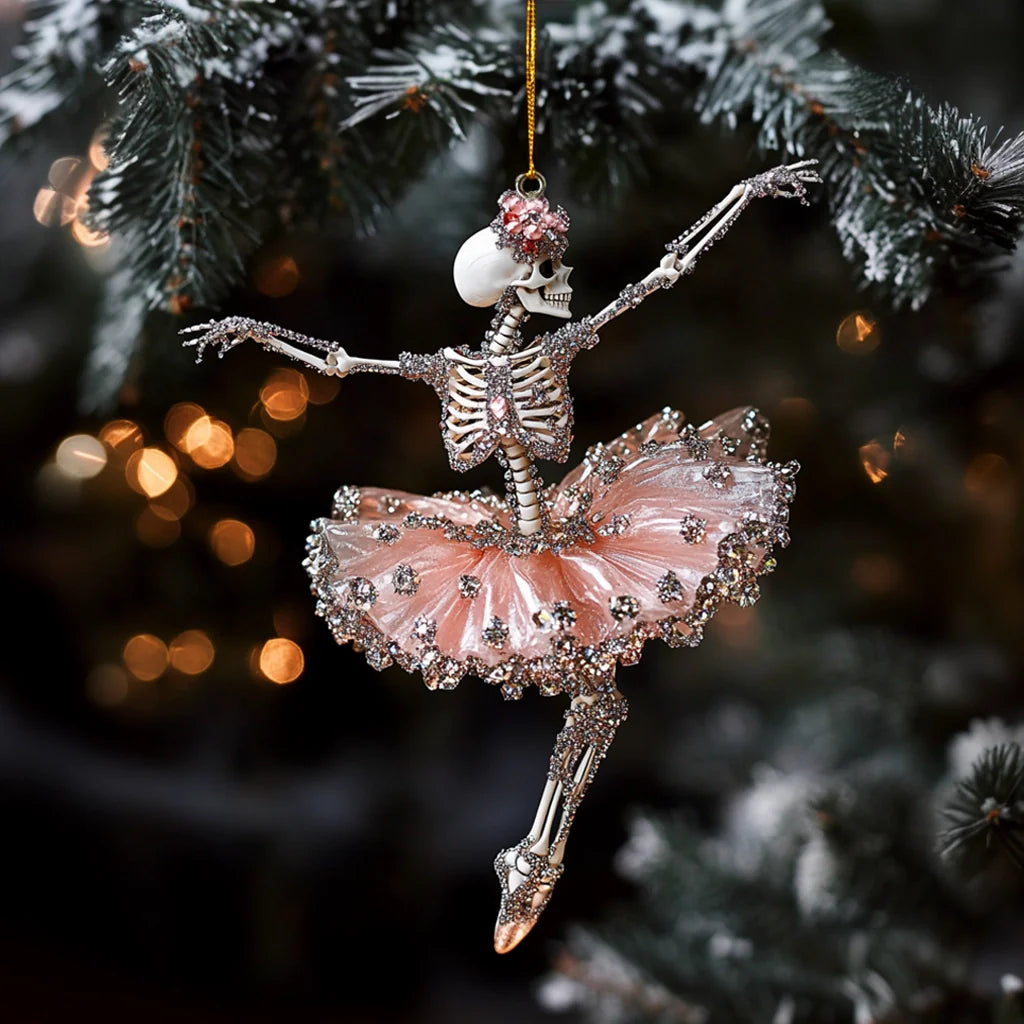 Acrylic Ornament Holiday Ballet Skeleton Charming Holiday Home Decoration