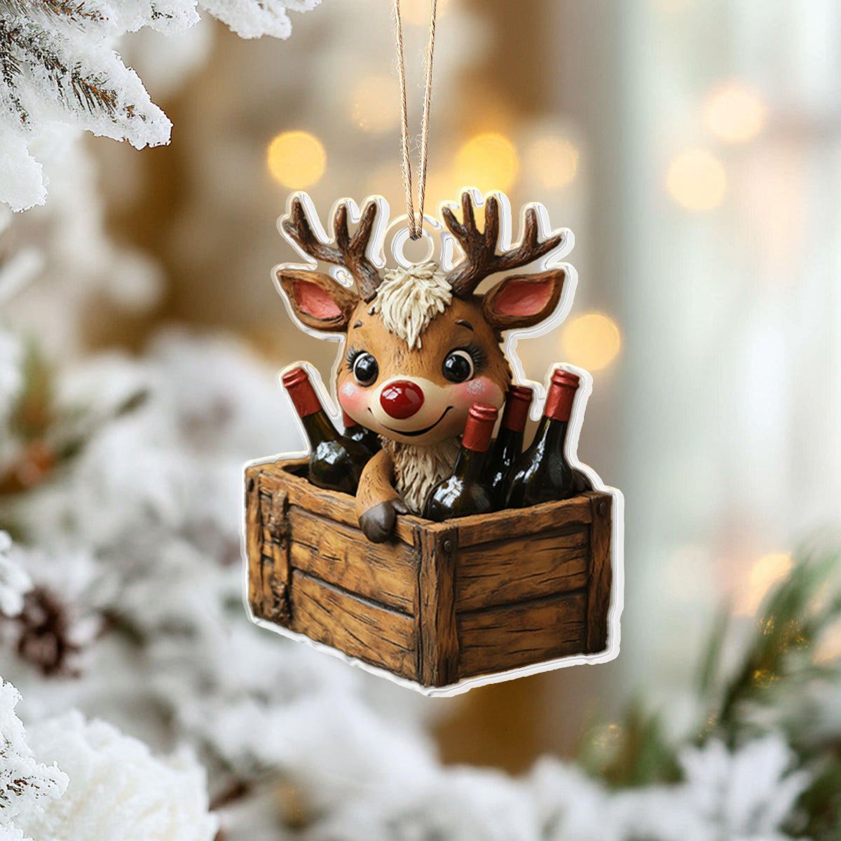 Acrylic Ornament Holiday Cheers Adorable Ornament For Friends