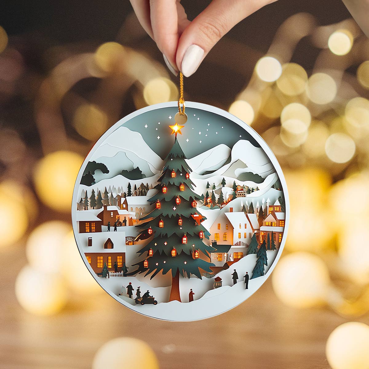 Acrylic Ornament Holiday City Lovely Ornament Gift For Him