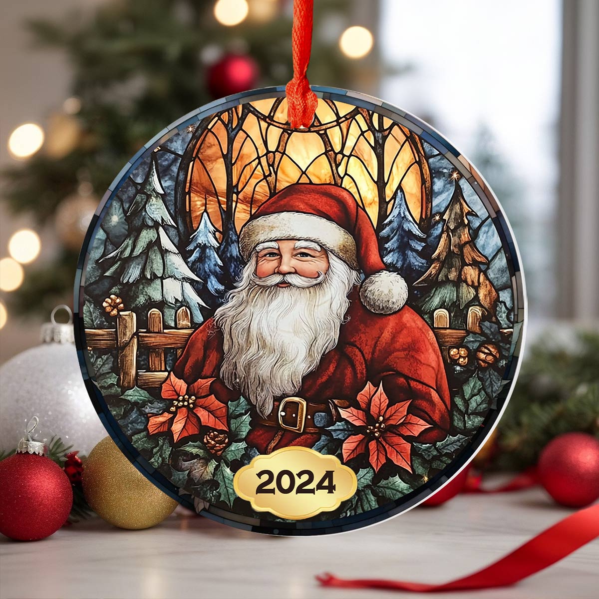 Acrylic Ornament Holiday Glow Festive Living Room Ornament