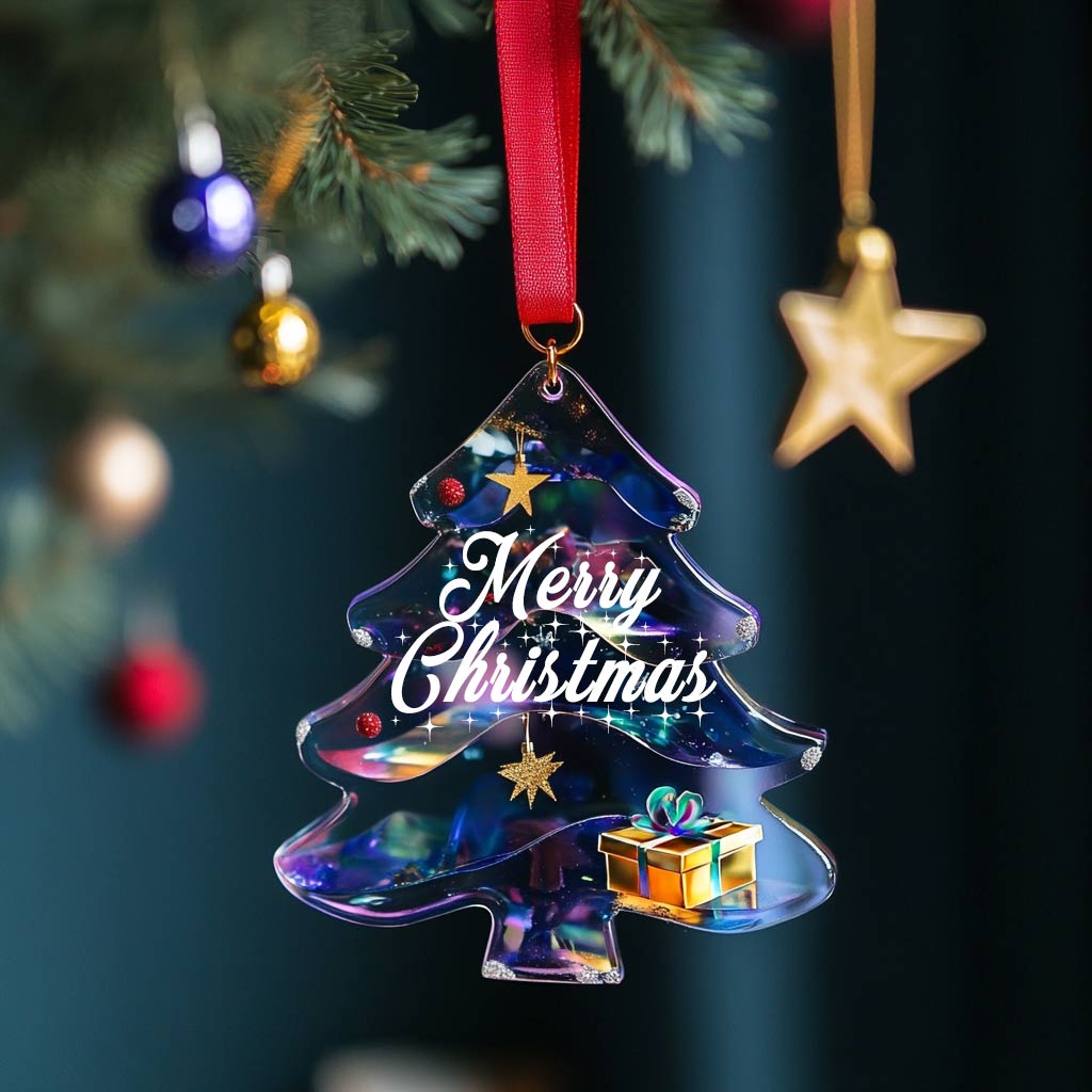 Acrylic Ornament Holiday Glow Tree Beautiful Christmas Ornament