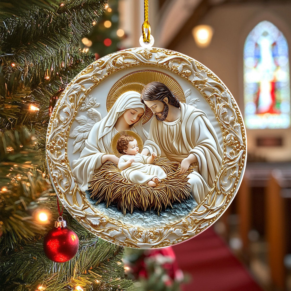 Acrylic Ornament Holy Family Christmas Lovely Holiday Ornament Gift