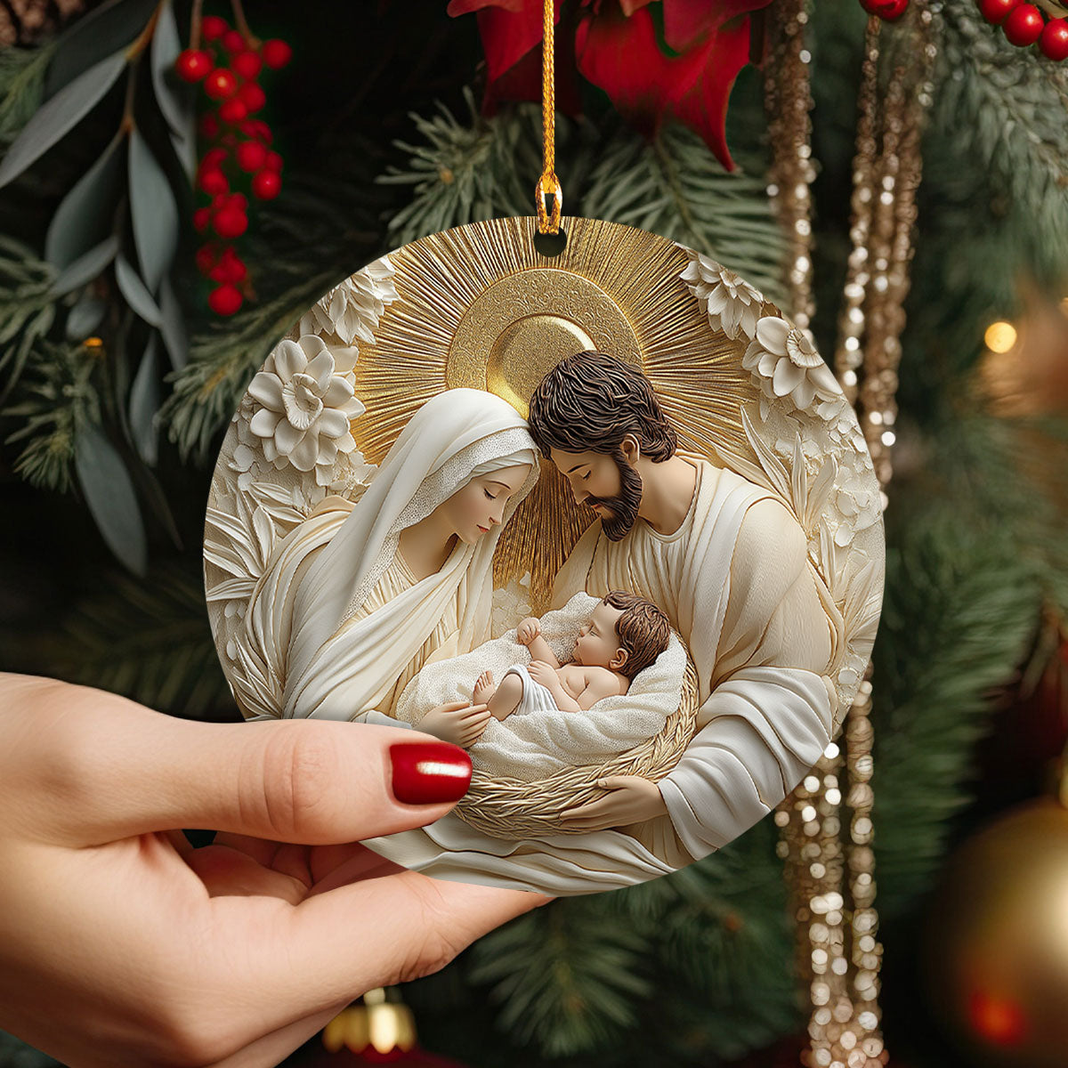 Acrylic Ornament Holy Family Cozy Christmas Tree Decoration