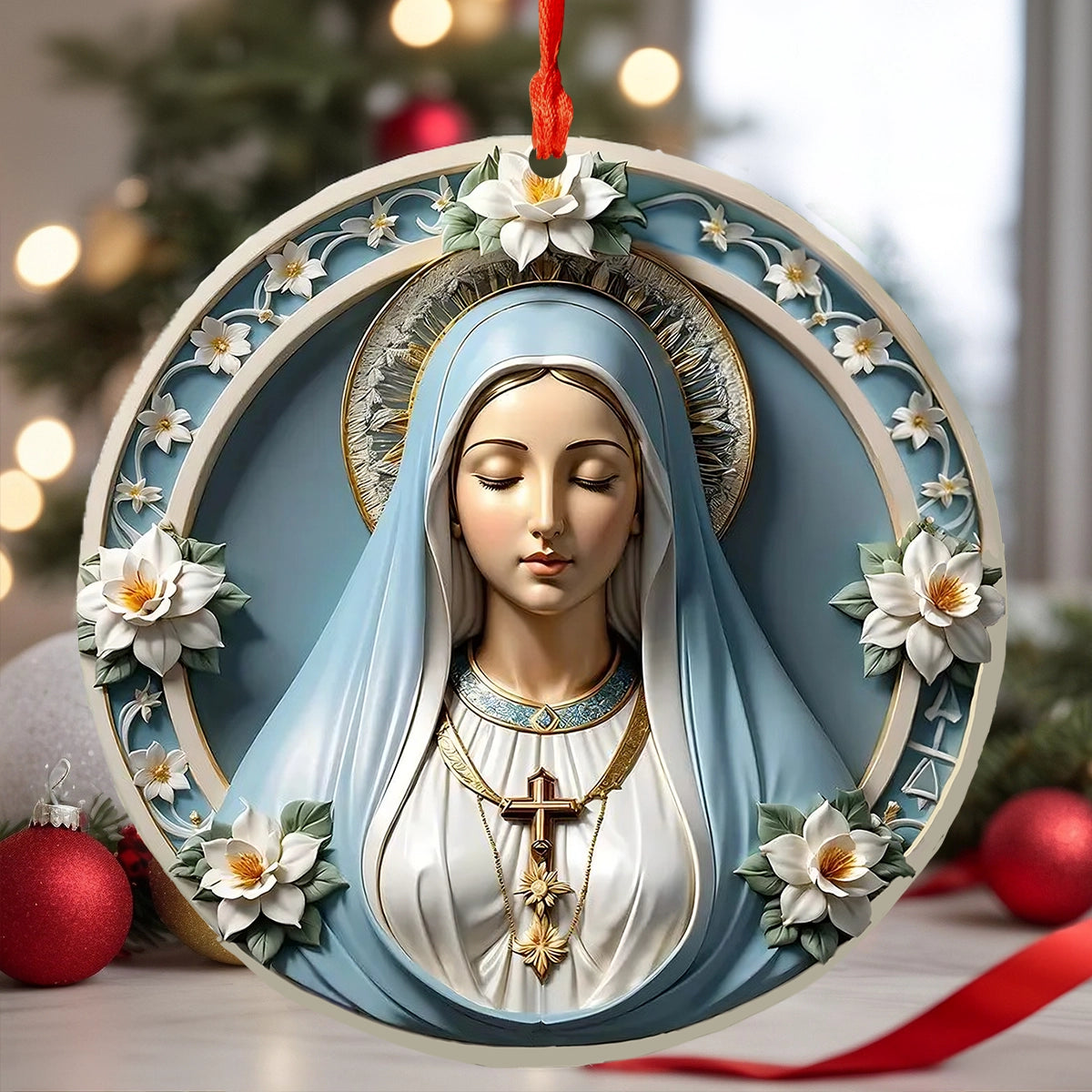 Acrylic Ornament Holy Grace Virgin Mary Lovely Ornament Gift For Him