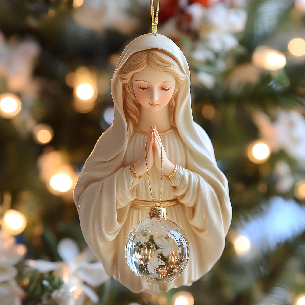 Acrylic Ornament Holy Mary Christmas Memorable Merch Keepsake