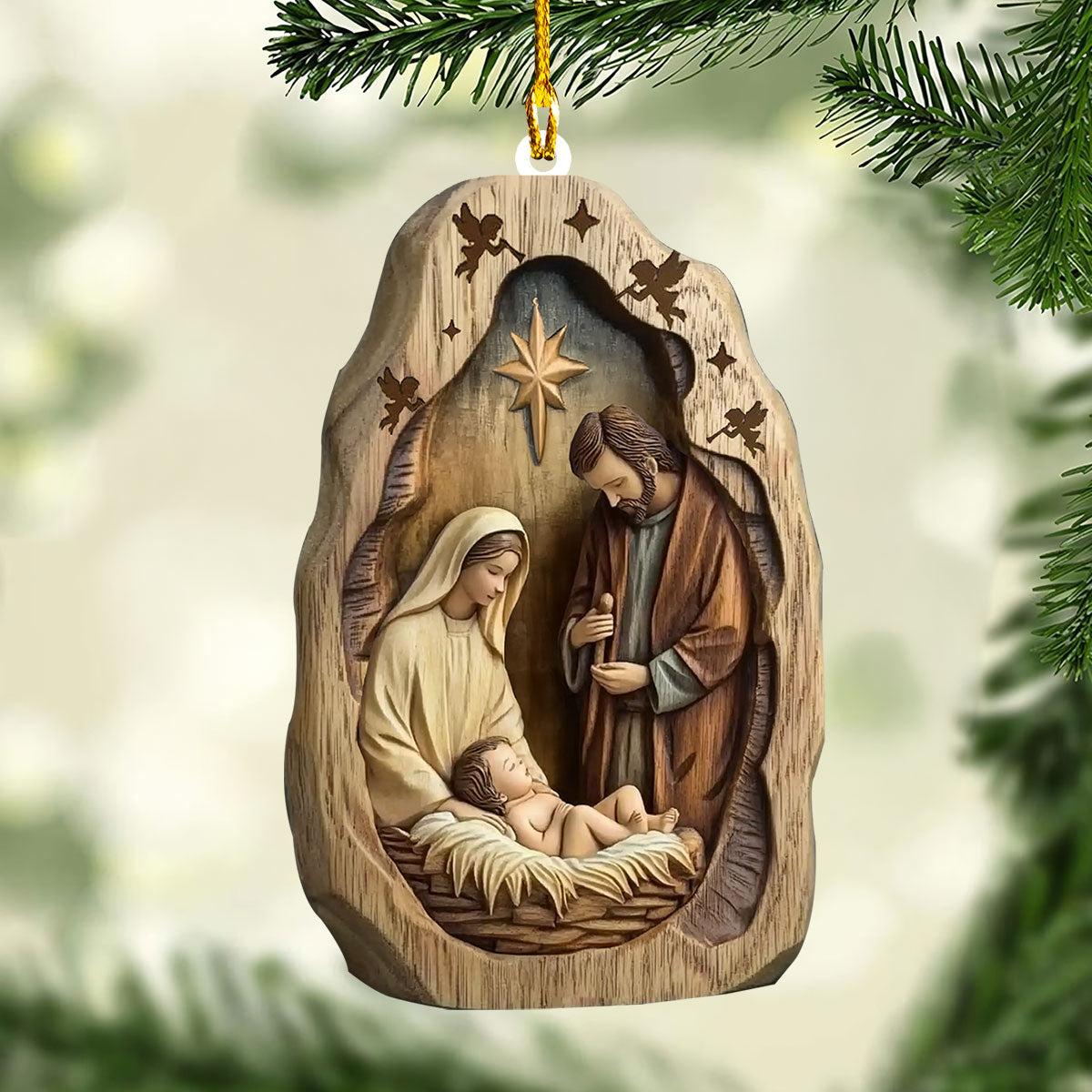 Acrylic Ornament Holy Night Nativity Lovely Holiday Ornament Gift