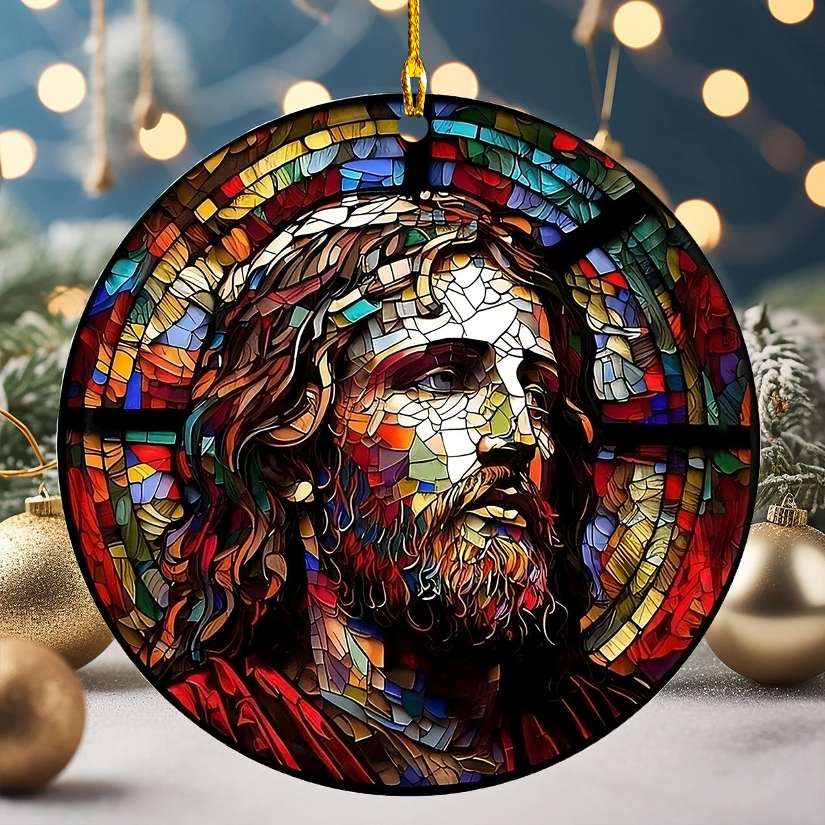 Acrylic Ornament Holy Savior Glass Unique Merch Ornament Gift