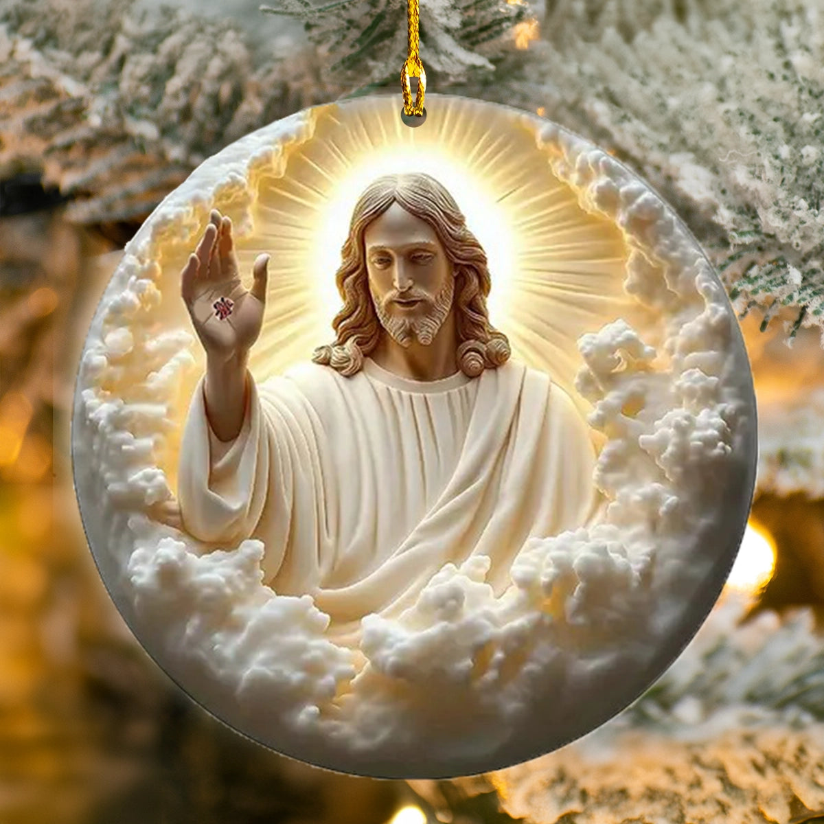 Acrylic Ornament Holy Saviors Light Warm Winter Home Ornament