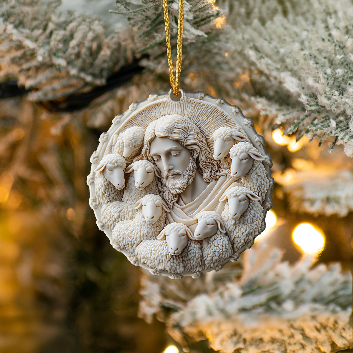 Acrylic Ornament Holy Shepherd Joyful Christmas Ornament Keepsake