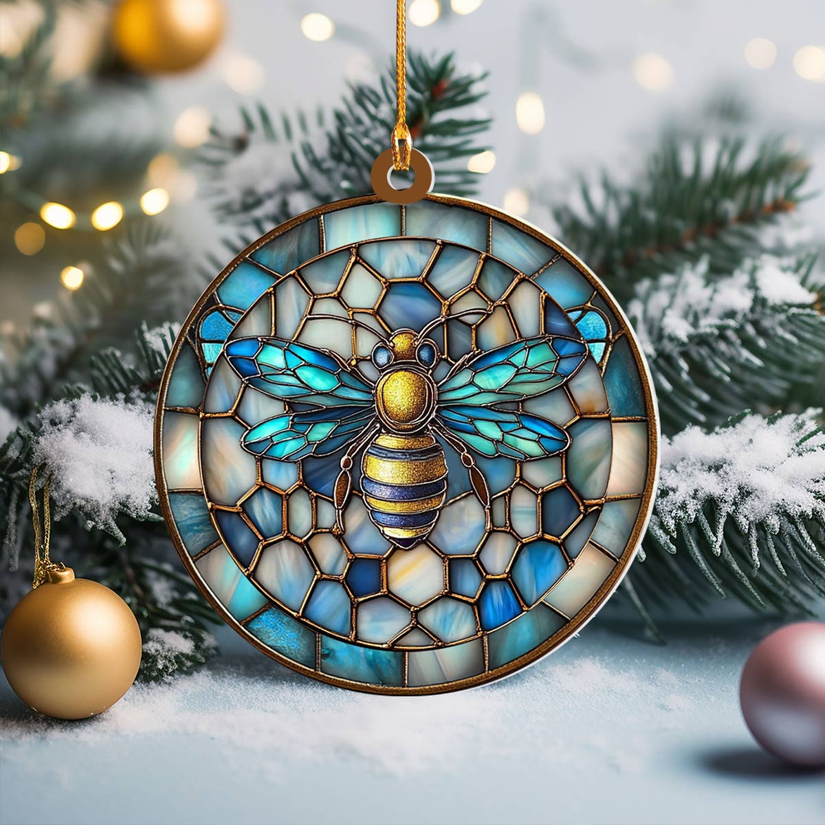 Acrylic Ornament Honey Bee Stylish Holiday Ornament Design