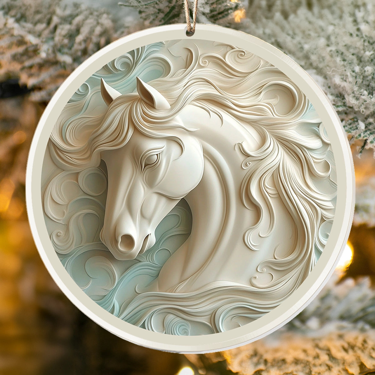 Acrylic Ornament Horse Elegance Festive Merch Ornament Design