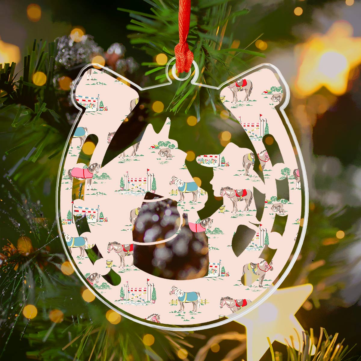 Acrylic Ornament Horse Racing Memorable Merch Gift Idea Lovely Ornament Gift For Him