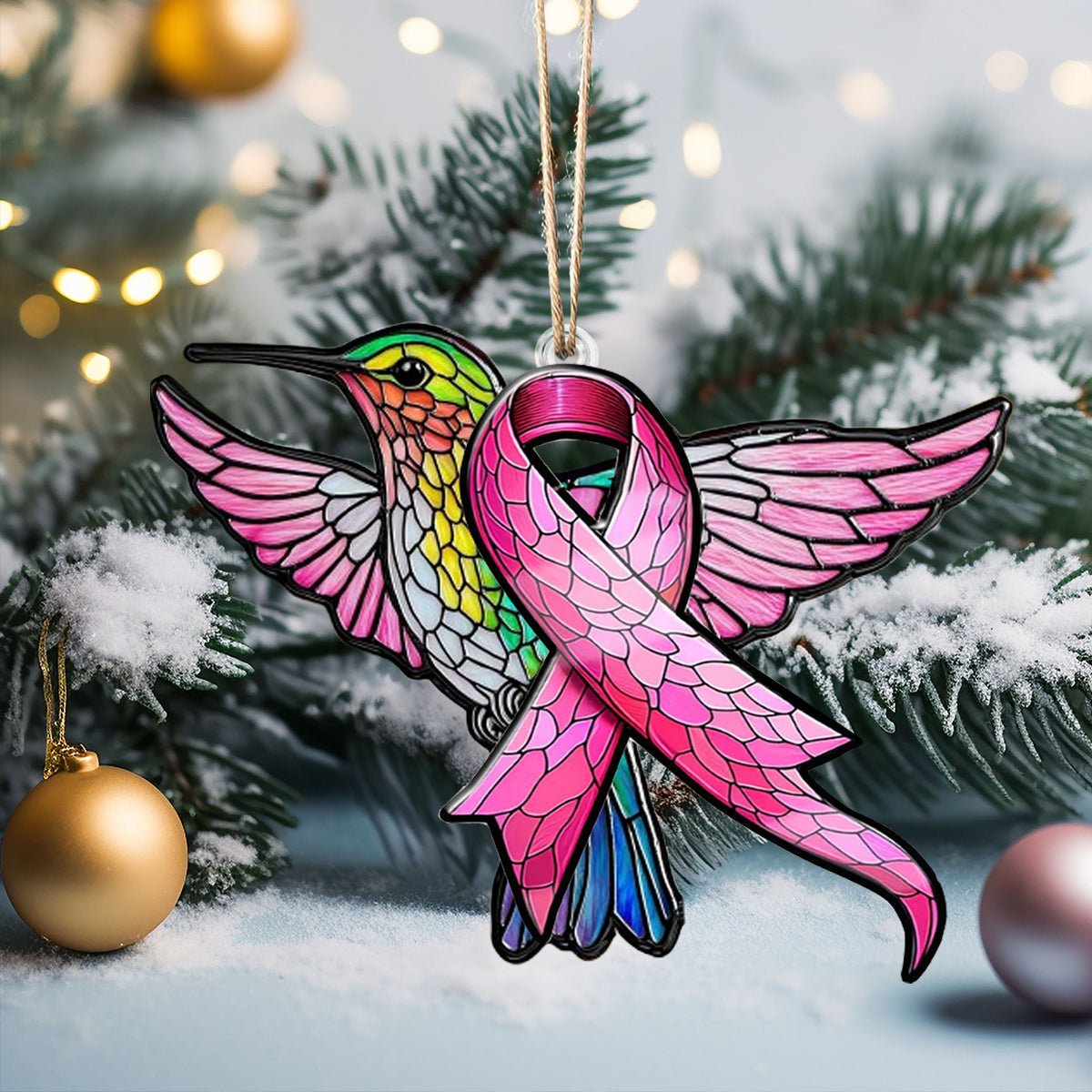 Acrylic Ornament Hummingbird Hope Joyful Tree Ornament Collection