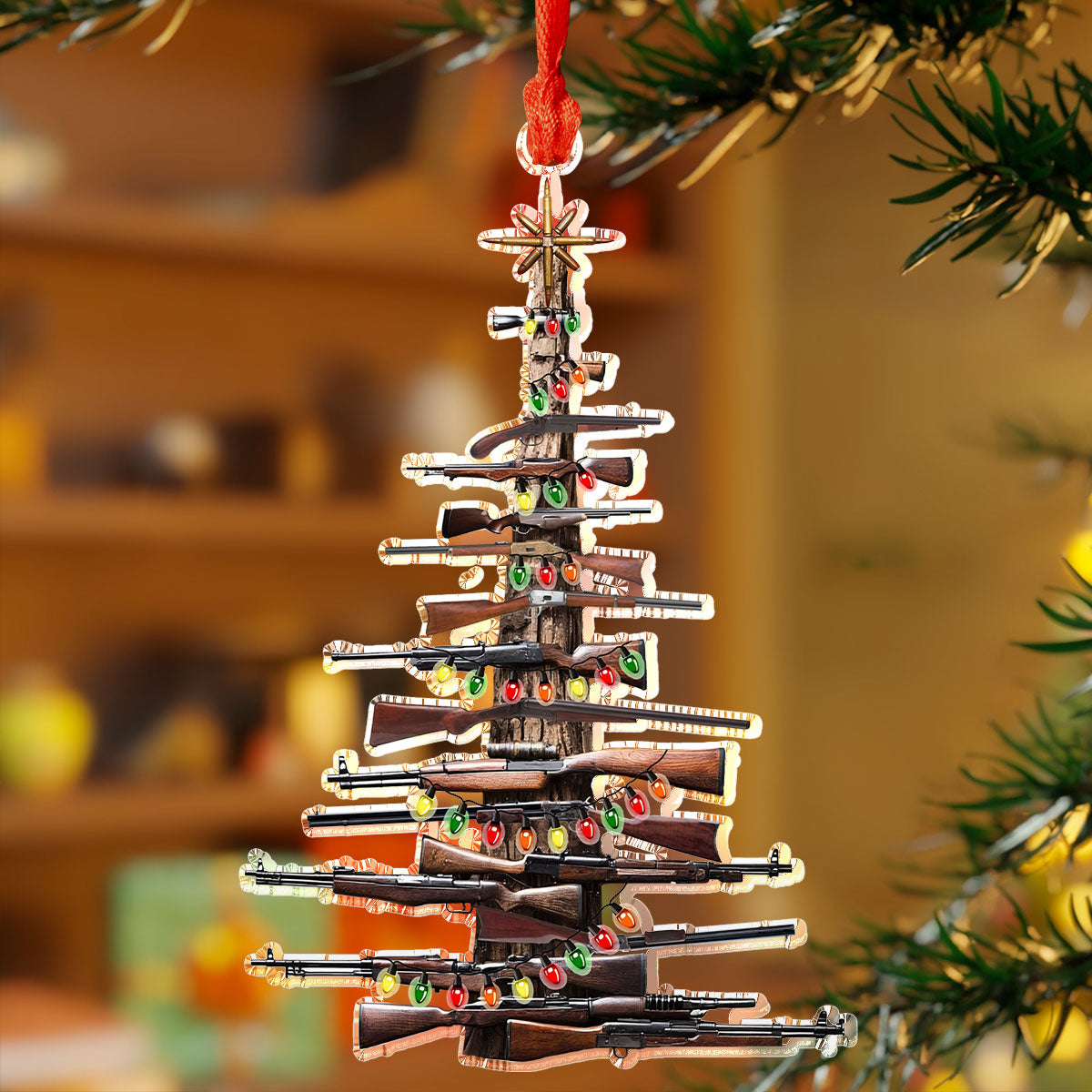 Acrylic Ornament Hunters Holiday Personalized Merch Gift Idea Festive Christmas Tree Ornament