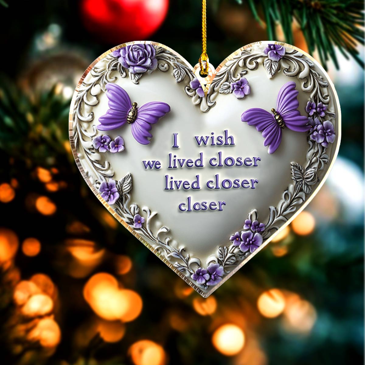 Acrylic Ornament I Miss You Unique Keepsake Ornament Gift