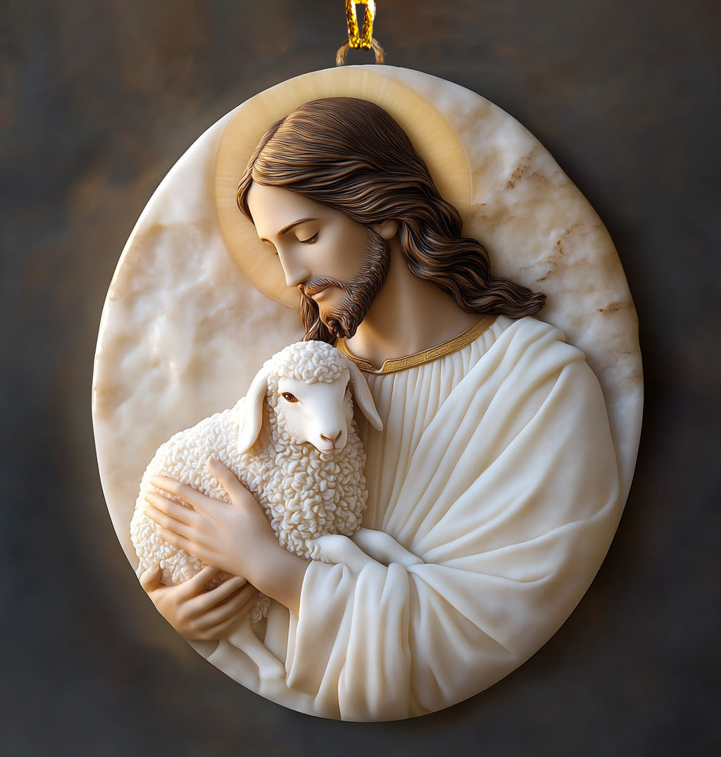 Acrylic Ornament In Gods Arms Beautiful Christmas Ornament