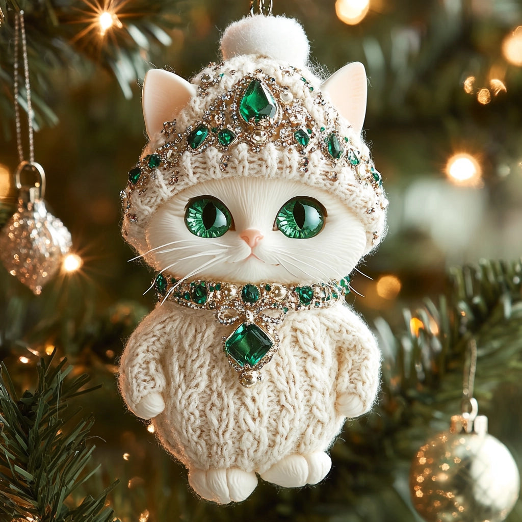 Acrylic Ornament Jewel Of The Season Kitty Lovely Holiday Ornament Gift