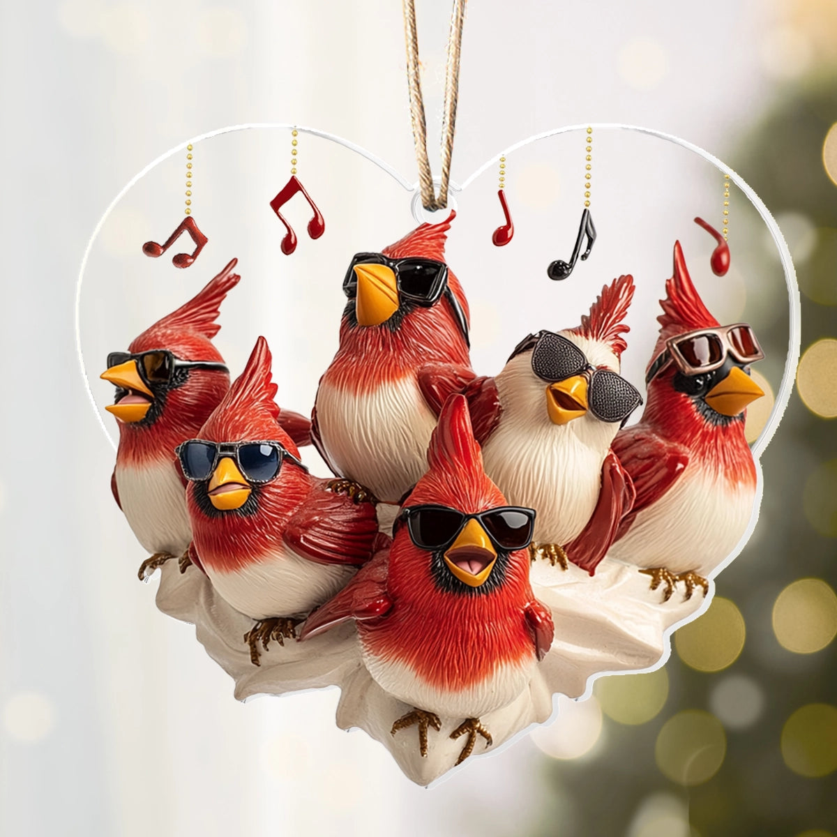 Acrylic Ornament Jingle Birds Rock Perfect Ornament Gift For Her