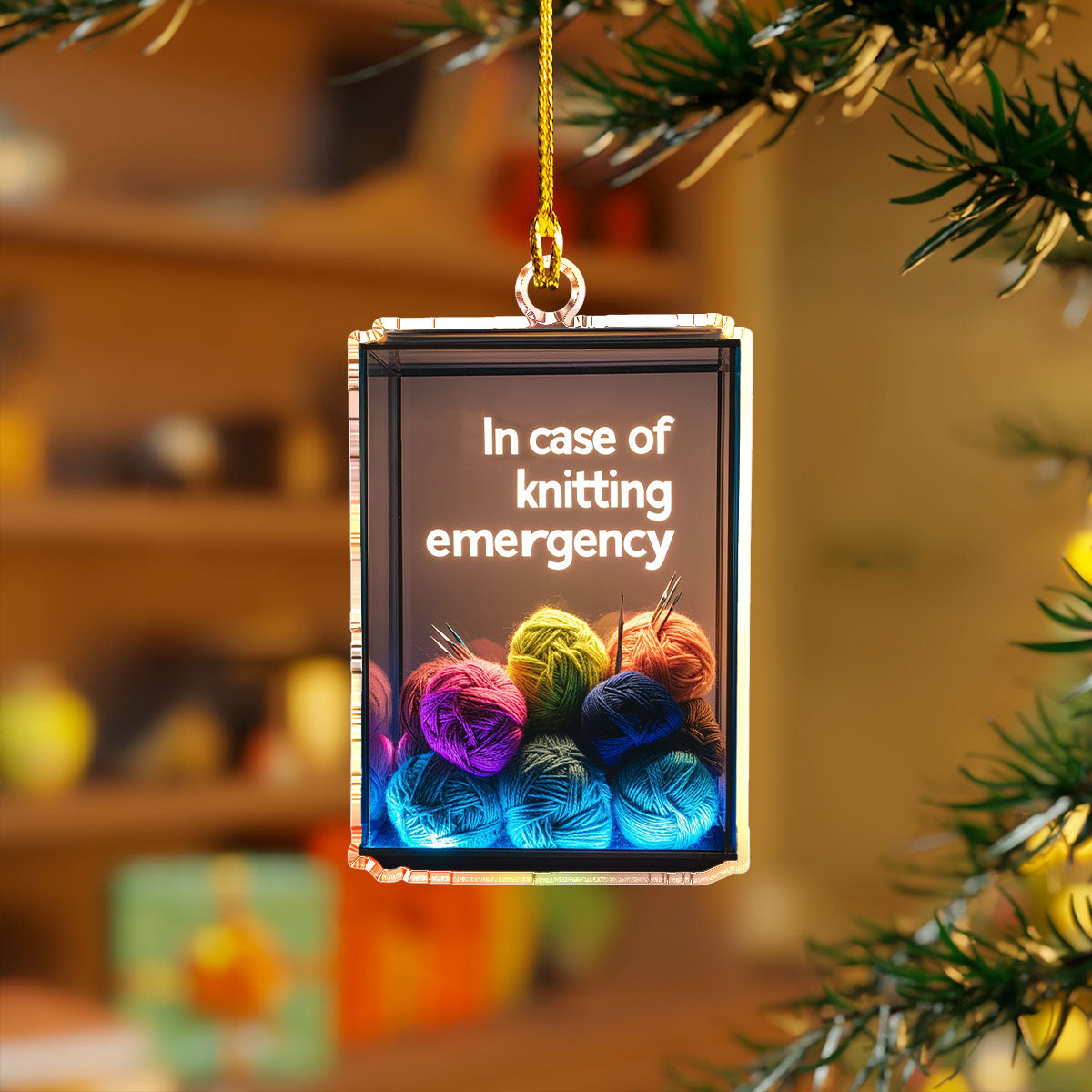 Acrylic Ornament Knitting Emergency Thoughtful Ornament For Dad