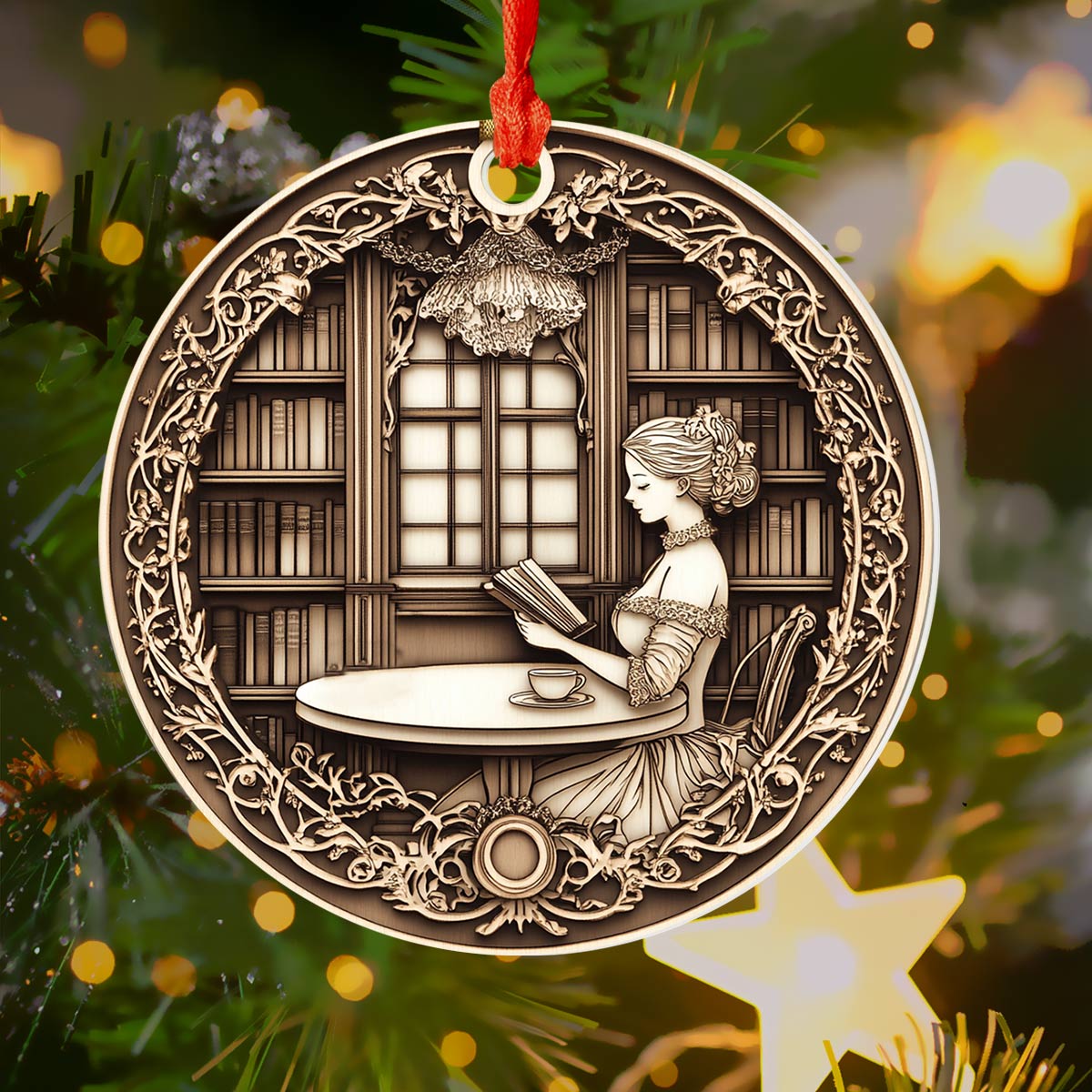 Acrylic Ornament Literary Love Warm Winter Home Ornament
