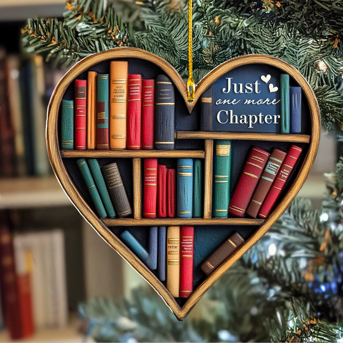 Acrylic Ornament Love Reading Just One More Chapter Holiday Merch Collection