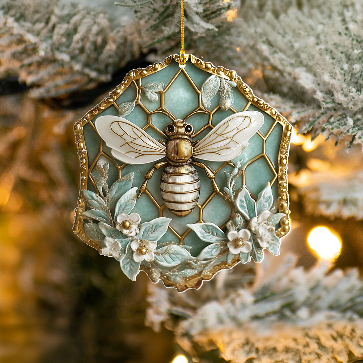 Acrylic Ornament Luxe Bee Charm Holiday Merch Decor Idea
