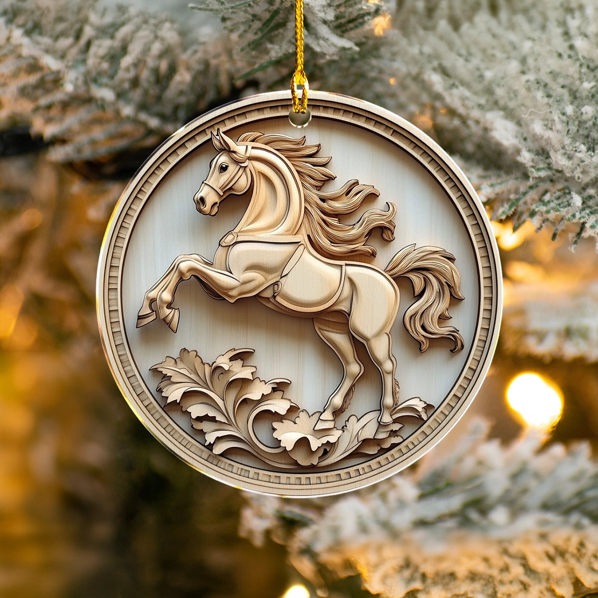 Acrylic Ornament Majestic Horse Heartwarming Family Ornament Keepsake